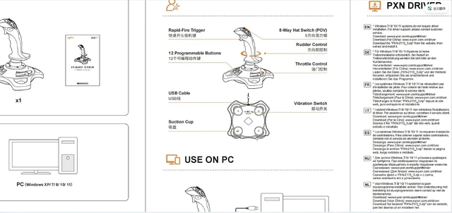 Alt view image 7 of 7 - 2113PRO PC Joystick USB Gaming Flight Simulator Controller Flight Stick