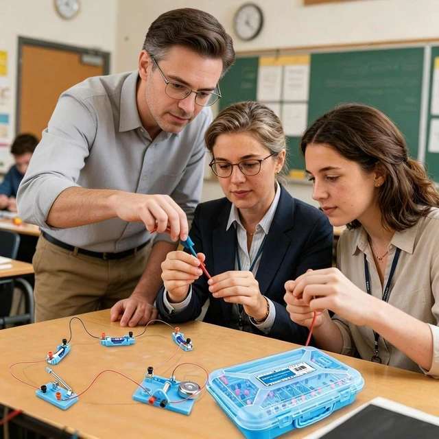Alt view image 4 of 6 - Physics Labs Basic Electricity Discovery Circuit and Magnetism Experiment kit for High School Students, STEM Kits for Learning Starter Electromagnetism Elementary Electronics