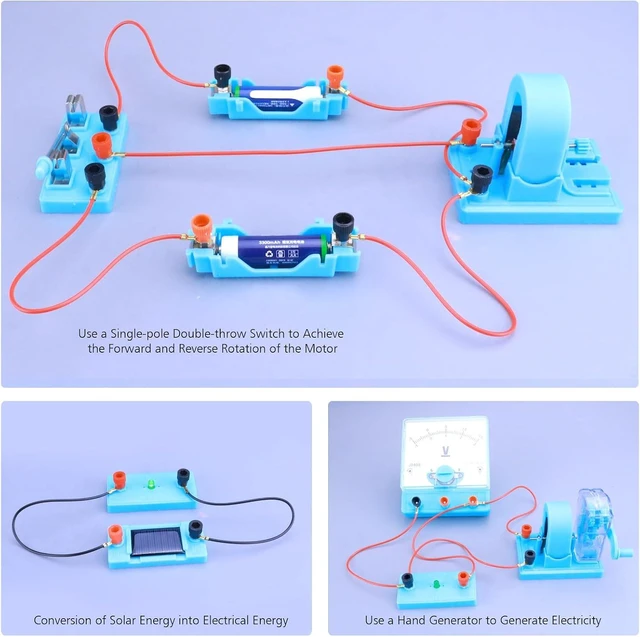 Alt view image 6 of 6 - Physics Labs Basic Electricity Discovery Circuit and Magnetism Experiment kit for High School Students, STEM Kits for Learning Starter Electromagnetism Elementary Electronics