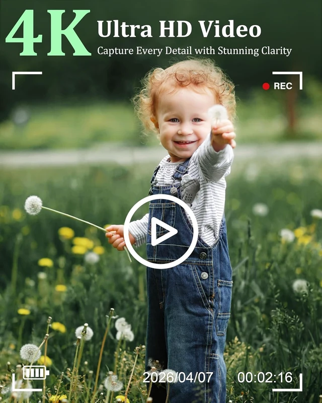 Alt view image 2 of 7 - 4K Digital Camera for Photography, 64MP Vlogging Camera for YouTube