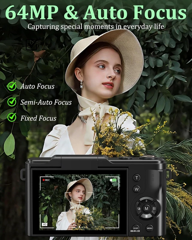 Alt view image 3 of 7 - 4K Digital Camera for Photography, 64MP Vlogging Camera for YouTube