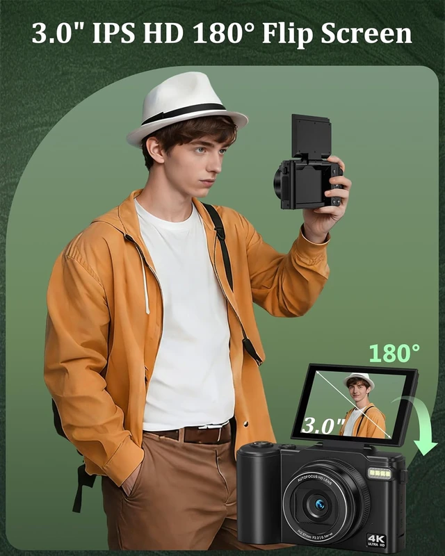 Alt view image 4 of 7 - 4K Digital Camera for Photography, 64MP Vlogging Camera for YouTube