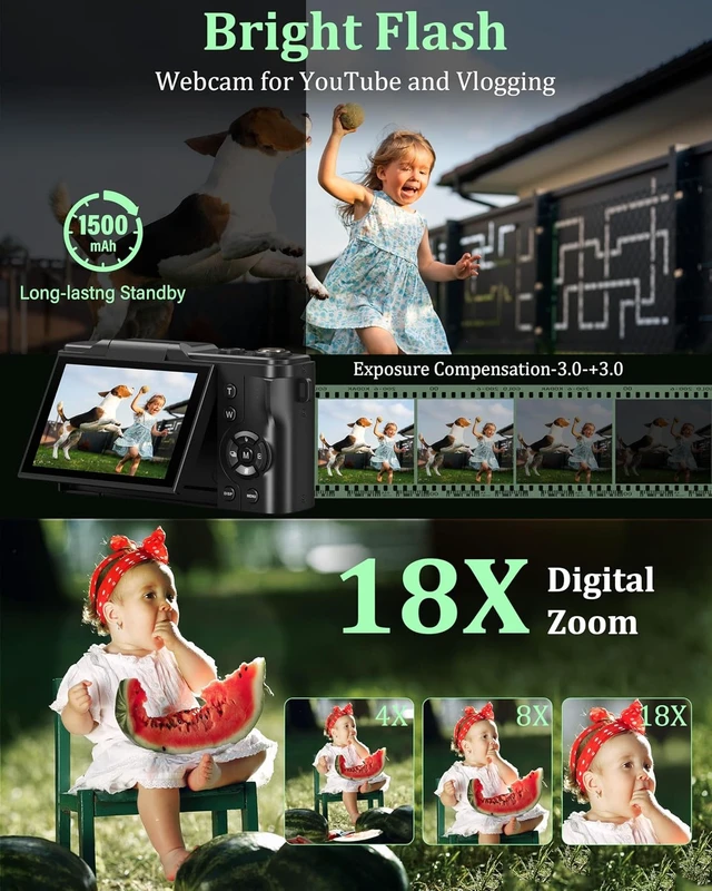 Alt view image 5 of 7 - 4K Digital Camera for Photography, 64MP Vlogging Camera for YouTube