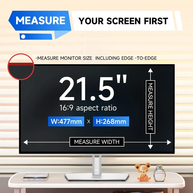 Alt view image 2 of 7 - 2 Pack 21.5 Inch Blue Light Screen Protector for Computer Monitor