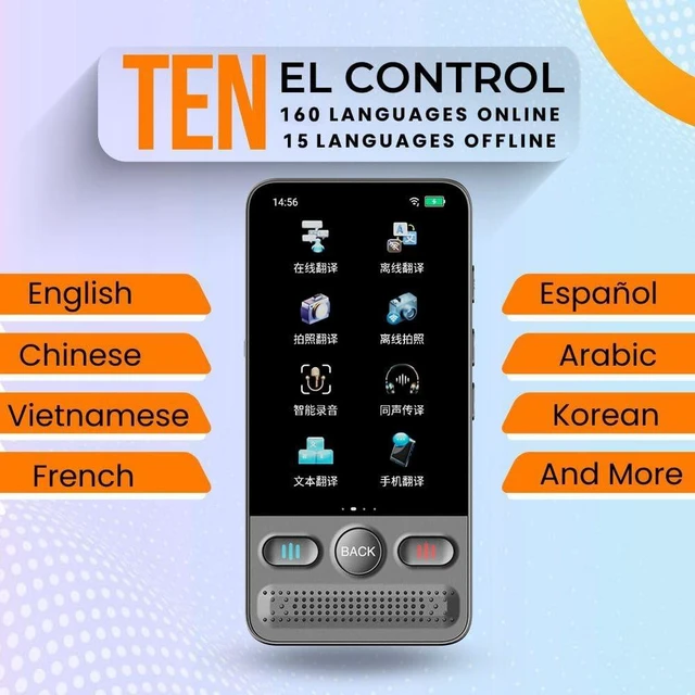 Alt view image 4 of 7 - Language Translator Device, Voice/Text Bidirection Word Translator, 138 Languages Online/Offline Translator For business And Learning
