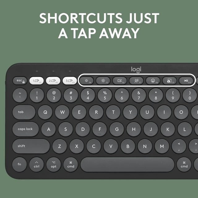 Alt view image 5 of 7 - Pebble 2 Compact Wireless Keyboard & Mouse for Mac, iPad, Graphite