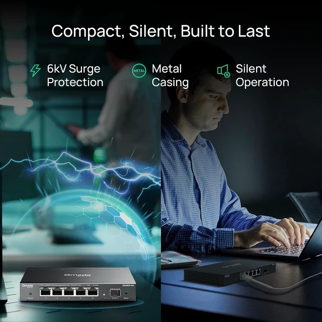 Alt view image 3 of 7 - Omada ES206X-M2, 5 Port 2.5G Easy Managed Switch