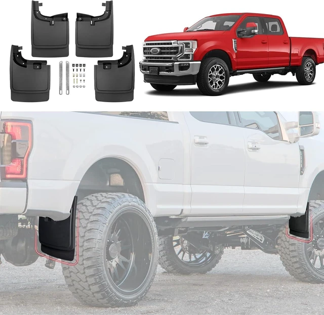 Main image of Mud Flaps for 2017-2026 Ford F-250/F-350 Super Duty Without OEM Fender Flares (Single Rear Wheels), No Drill Splash Guards Front & Rear Truck Mud Guards Accessories Set(4pcs)