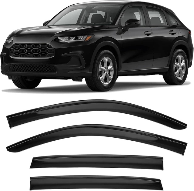 Main image of Shatterproof Taped-On Window Deflectors for Honda HR-V 2023-2026 with Black Trim, Rain Guards, Window Visors for Car, Vent Deflector, 4pcs