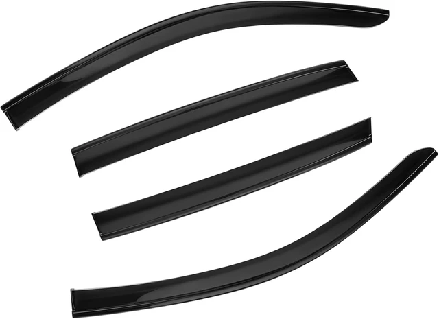 Alt view image 6 of 7 - Shatterproof Taped-On Window Deflectors for Honda HR-V 2023-2026 with Black Trim, Rain Guards, Window Visors for Car, Vent Deflector, 4pcs