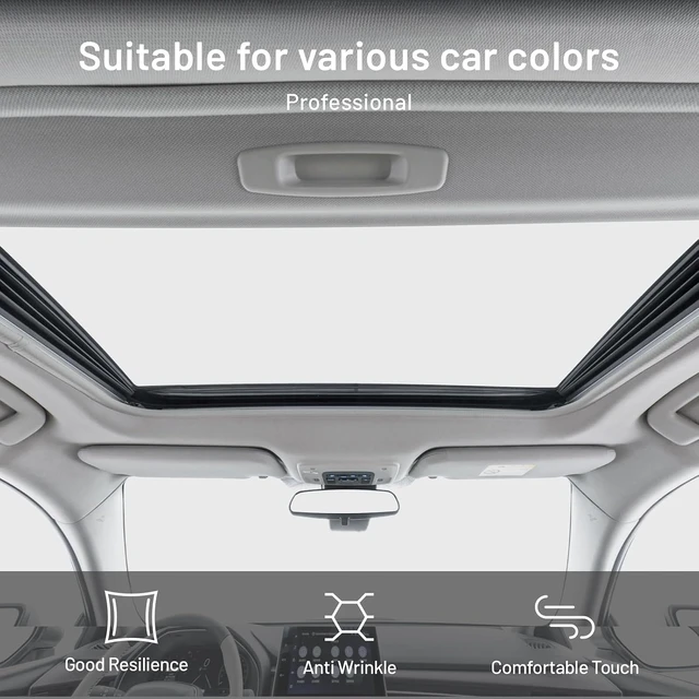 Alt view image 6 of 7 - Auto Headliner Fabric 96" L × 60" W Mesh Type with Foam Backing - Tube Packaging - Gray Interior Replacement Material for Car/Truck/SUV/RV Roof - Home Repair/DIY Headliner Material