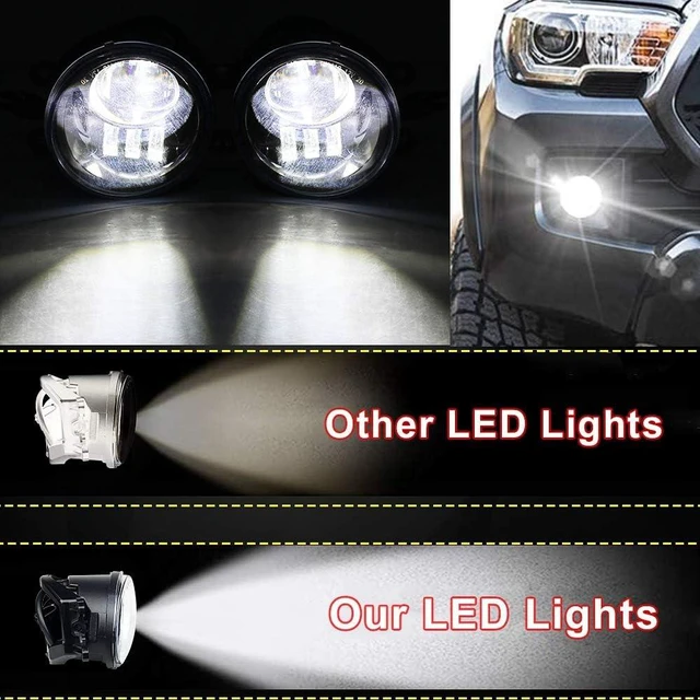 Alt view image 7 of 7 - LED Fog Lights Compatible With 2016-2022 Tacoma, 2014-2022 Runner, 2014-2019 Tundra, Accessories Truck Driving Lamps Assembly Replacement w/Bracket 2 pcs (Black)