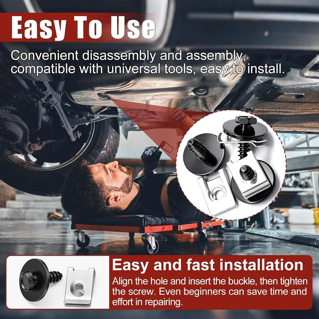 Alt view image 4 of 7 - 260PCS U-Nut Clips & Automotive Body Fender Bolts Kit,for Most Cars Fender,Engine Undertray Cover, Engine Cover & Bumper Fender Liner