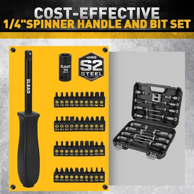 Alt view image 6 of 7 - 96-Piece 3/8" Drive Impact Socket Set, SAE(5/16 to 3/4-Inch) & Metric(8-22mm), Standard & Deep Sockets, Ratchet Handle, Bit Set, Universal Joint, Extension Bar, Adapters, Spark Plug Sockets