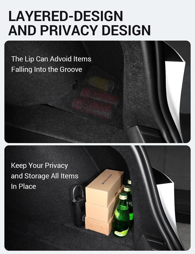 Alt view image 4 of 7 - Trunk Organizer for Tesla Model 3 Highland 2026-2024 TPE Set of 2
