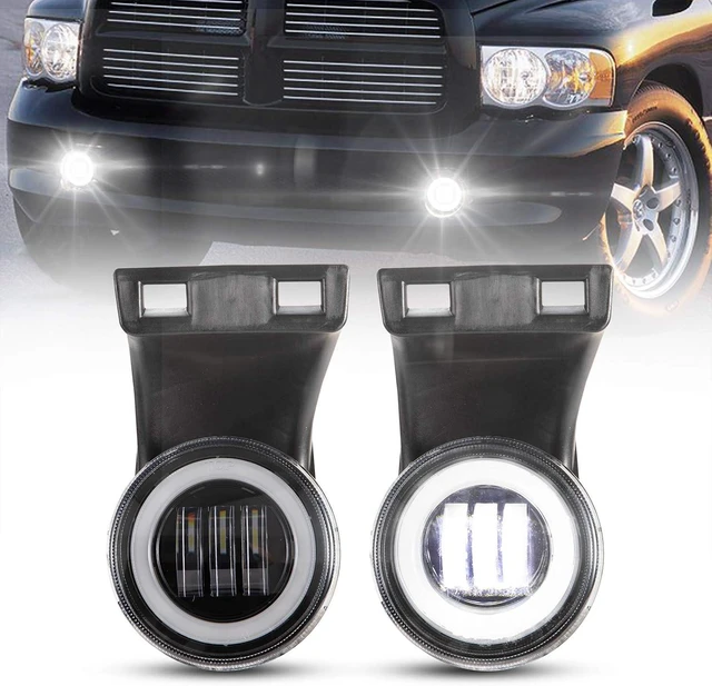Main image of Dodge Ram LED Fog Lights with Daytime Running Lights Set,1 Pair Clear Lens Fog Lamps Replacement for 1994 1995 1996 1997 1998 1999 2000 2001 2002 Dodge Ram 1500 2500 3500