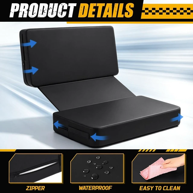 Alt view image 3 of 6 - Go Kart Seat for Two Seater PU Go Cart Seats 2 Person Elastic Strap