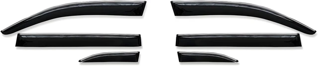Alt view image 2 of 7 - Side Window Visor 6 Piece Chrome for Toyota Highlander 2014-2019