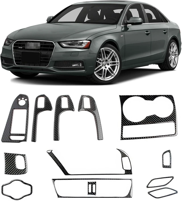 Main image of Real Carbon Fiber Interior Trim Kit For Audi A4 B8 2008-2016 Console Cover