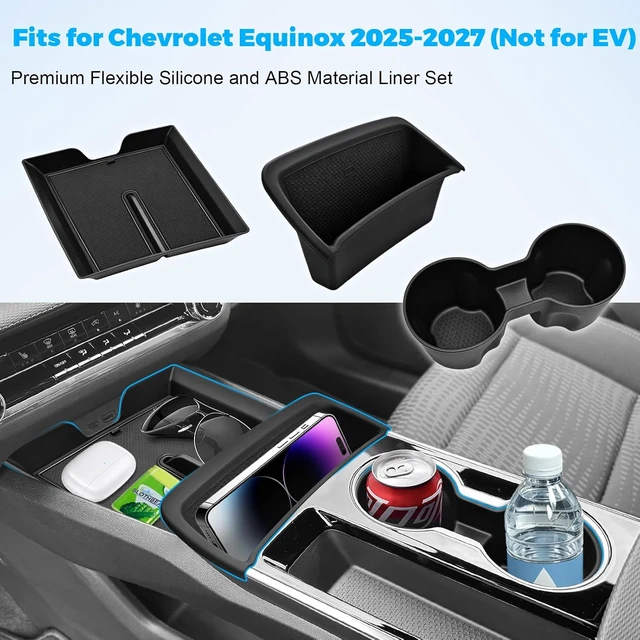 Alt view image 2 of 7 - 5 Set Organizer for 2025 2026 Chevy Equinox Accessories with No-Slip Mat