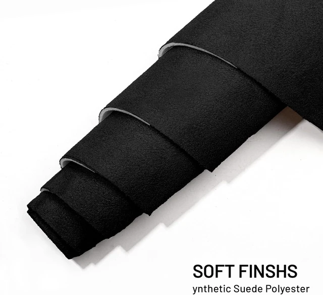 Alt view image 3 of 7 - Suede Auto Headliner Fabric 98" L × 60" W with Foam Backing - Tube Packaging - Black Interior Replacement Material for Car/Truck/SUV/RV Roof - Home Repair/DIY Headliner Material