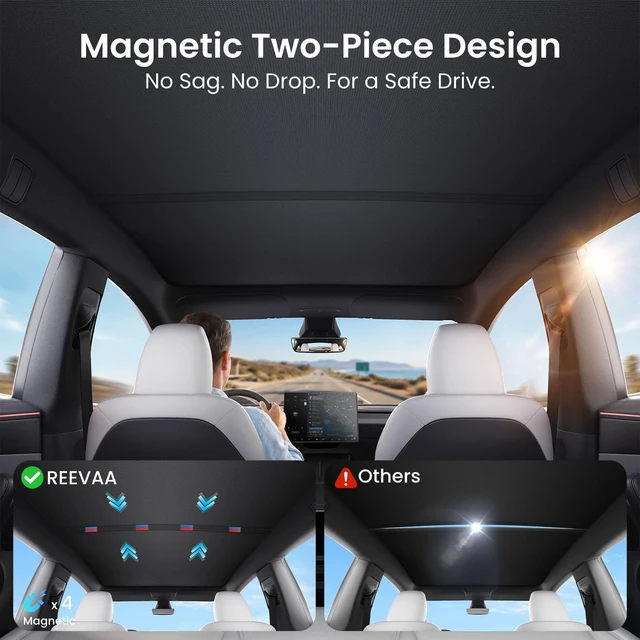 Alt view image 5 of 7 - Tesla Model Y Juniper (2026-2025) Sunshade Roof Accessories, Black