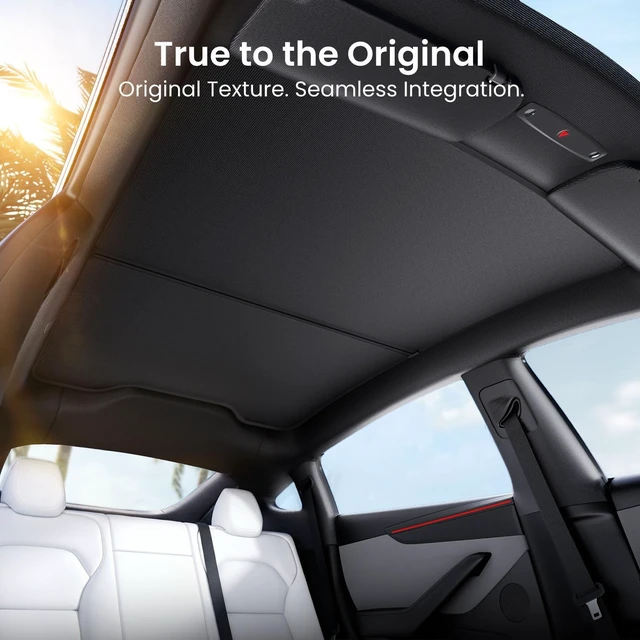 Alt view image 4 of 7 - Tesla Model Y Juniper (2026-2025) Sunshade Roof Accessories, Black