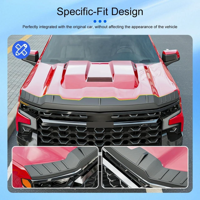 Alt view image 2 of 6 - Hood Deflector Compatible with 2019-2026 Chevy Silverado 1500