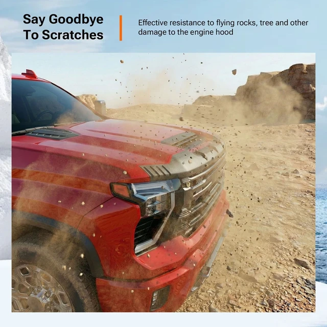 Alt view image 4 of 7 - Hood Deflector Compatible with 2020-2026 Chevy Silverado