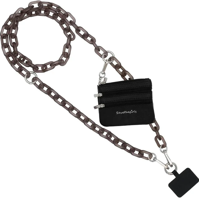 Main image of Clip & Go Phone Chain Crossbody with Wallet for Women, Black