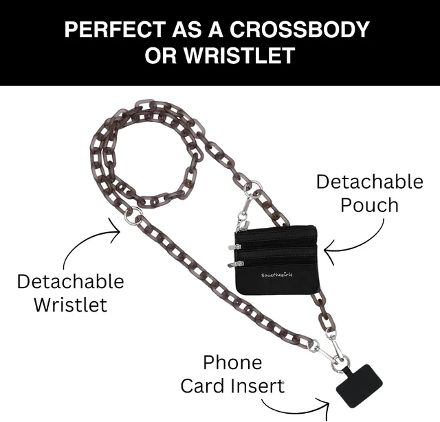 Alt view image 3 of 7 - Clip & Go Phone Chain Crossbody with Wallet for Women, Black