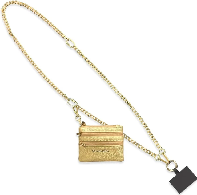 Main image of Clip & Go Phone Chain Crossbody with Wallet for Women, Gold