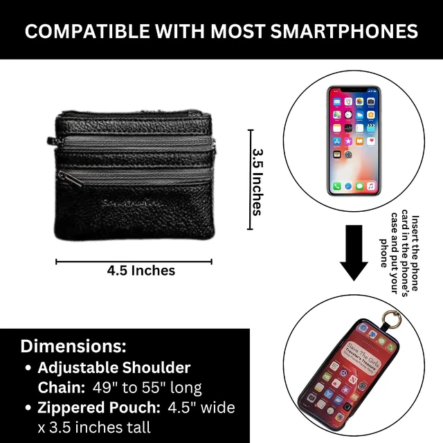 Alt view image 4 of 6 - Clip & Go Phone Chain Crossbody with Wallet for Women, Gold