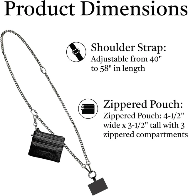Alt view image 6 of 6 - Clip & Go Phone Chain Crossbody with Wallet for Women, Gold