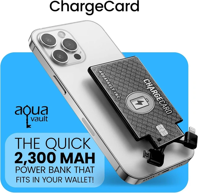 Alt view image 2 of 7 - ChargeCard Ultra Thin Power Bank 2300mAh Credit Card Size Charger