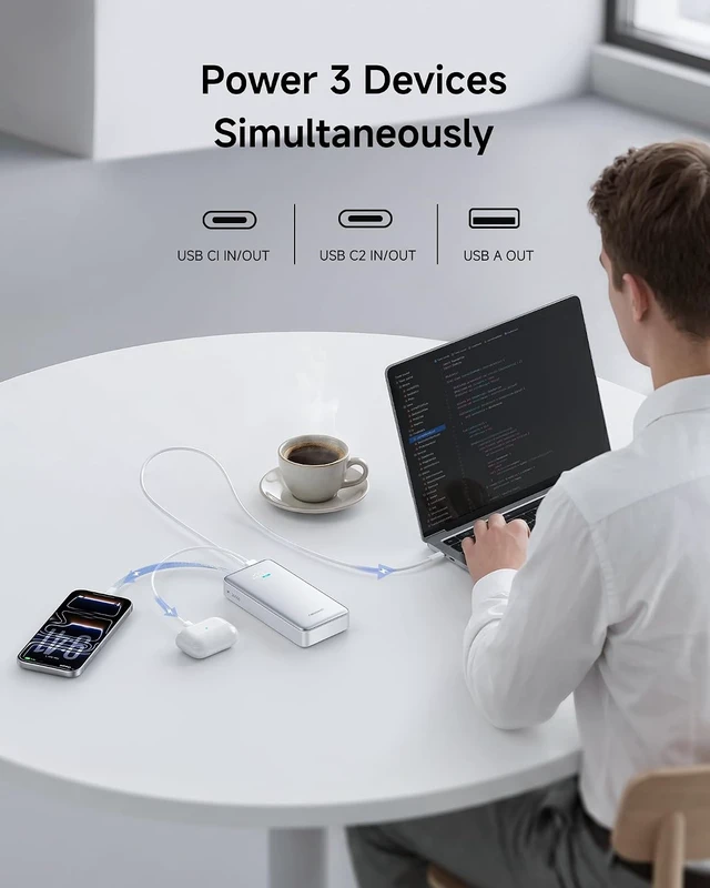 Alt view image 5 of 7 - 100W Power Bank, Slim 20000mAh Portable Laptop Charger, Live Watts