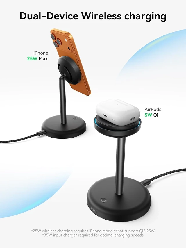 Alt view image 3 of 7 - Magnetic Charging Stand Qi2 25W Fast Charging with Cooling Fan