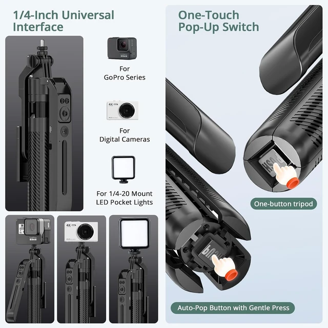 Alt view image 5 of 7 - 71" Auto Face Tracking Tripod for iPhone with 2 Lights, 2 Mics & Remote