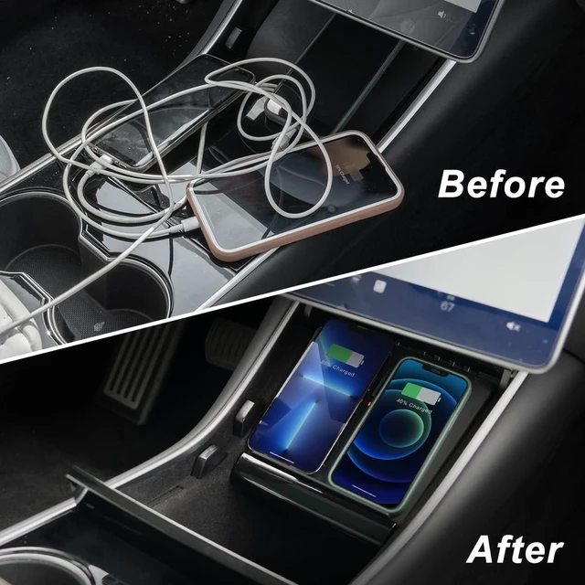 Alt view image 2 of 7 - Wireless Charger for Tesla Model 3 2020 Version (2017-2020)