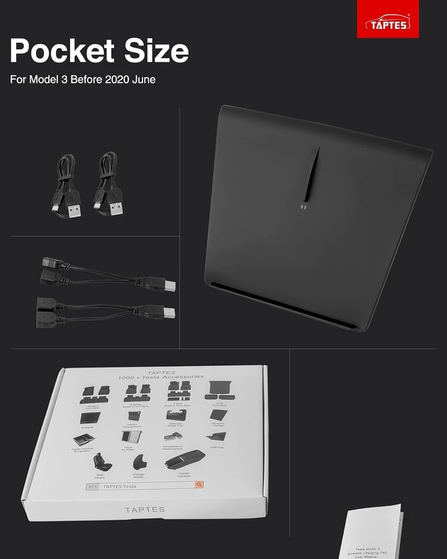 Alt view image 4 of 7 - Wireless Charger for Tesla Model 3 2020 Version (2017-2020)
