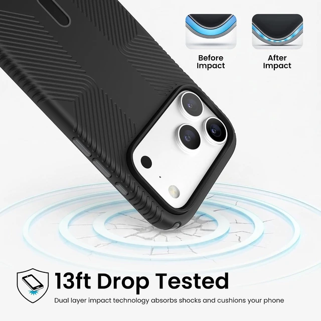 Alt view image 3 of 7 - Presidio2 Grip Clicklock Case for iPhone 18 Pro Max, Black