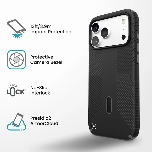 Alt view image 6 of 7 - Presidio2 Grip Clicklock Case for iPhone 18 Pro Max, Black