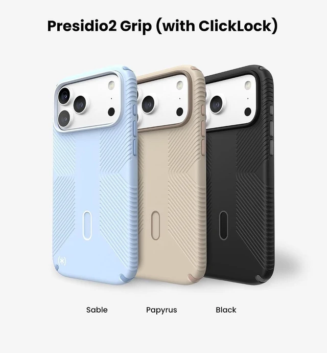 Alt view image 7 of 7 - Presidio2 Grip Clicklock Case for iPhone 18 Pro Max, Black