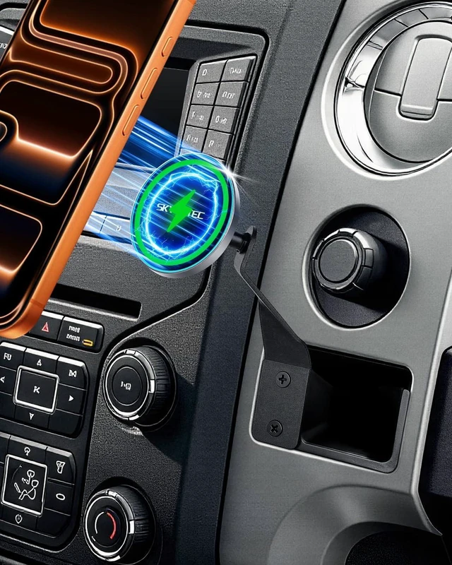 Main image of Magnetic Charger Cubby Phone Mount for Ford F-150 F150 2009-2014
