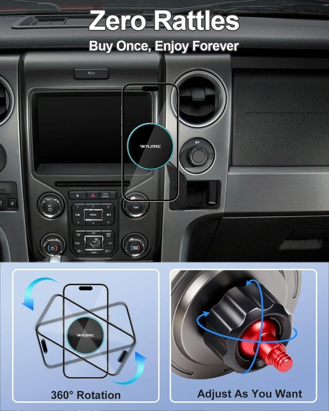 Alt view image 3 of 7 - Magnetic Charger Cubby Phone Mount for Ford F-150 F150 2009-2014