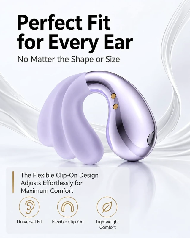 Alt view image 3 of 7 - Ultra Open Ear Earbuds, Clip On Wireless Headphones with Open Ear Comfort