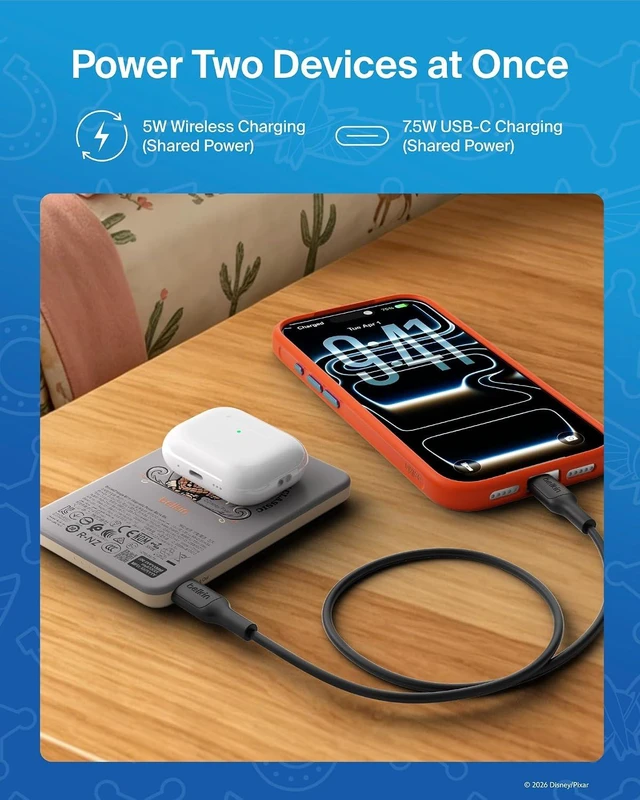 Alt view image 5 of 7 - Disney Toy Story 5 Magnetic Power Bank 5000mAh Portable Charger
