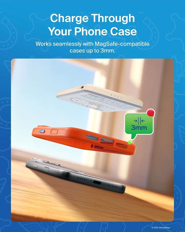 Alt view image 7 of 7 - Disney Toy Story 5 Magnetic Power Bank 5000mAh Portable Charger