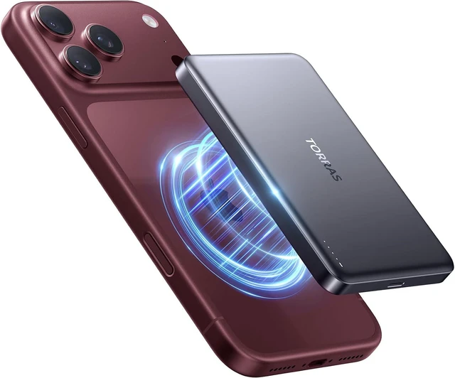 Main image of MiniMag Power Bank,Ultra-Slim 10,000mAh Magnetic Wireless Portable Charger, 22.5W Fast Charging iPhone 18 Pro Magnetic Battery Pack for iPhone 18 Pro Max/17 Pro/Air/16/15/14/13/12, Gray