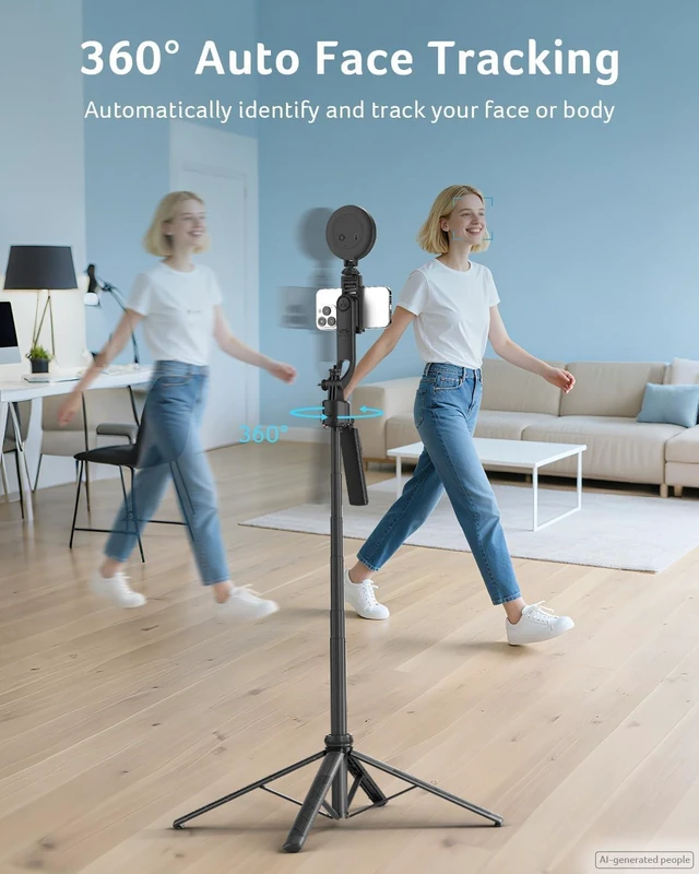 Alt view image 2 of 7 - Gadget Auto Face Tracking Tripod for iPhone